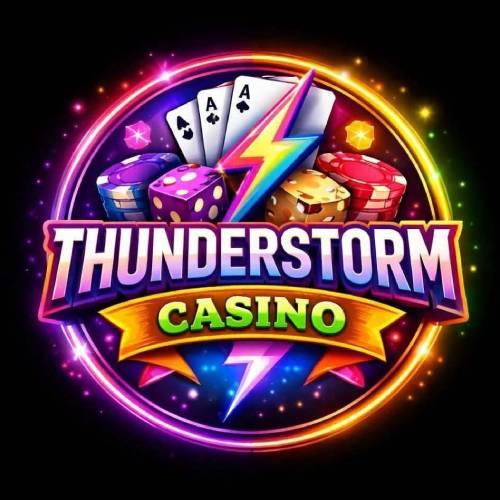 Banner promoting the ThunderStorm Casino mobile app and APK download